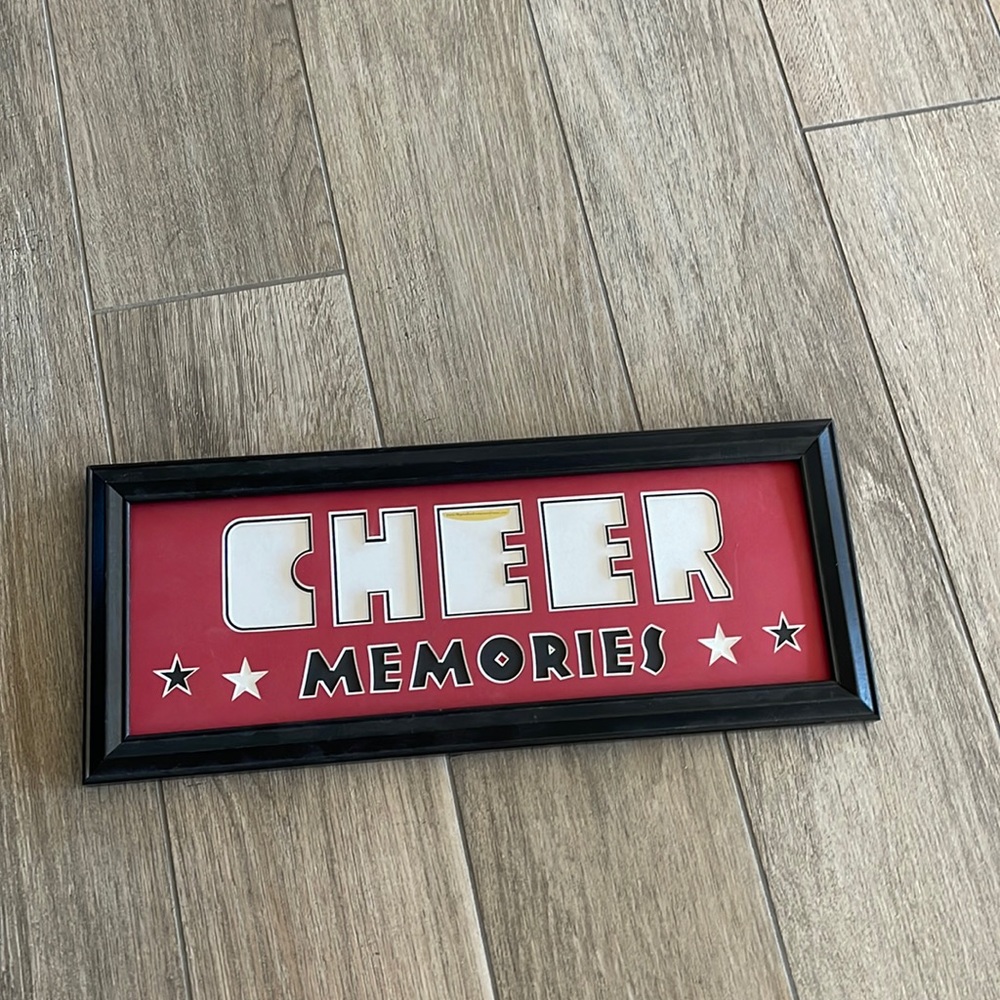 Cheer cheerleaders memories die cut frame for pictures display